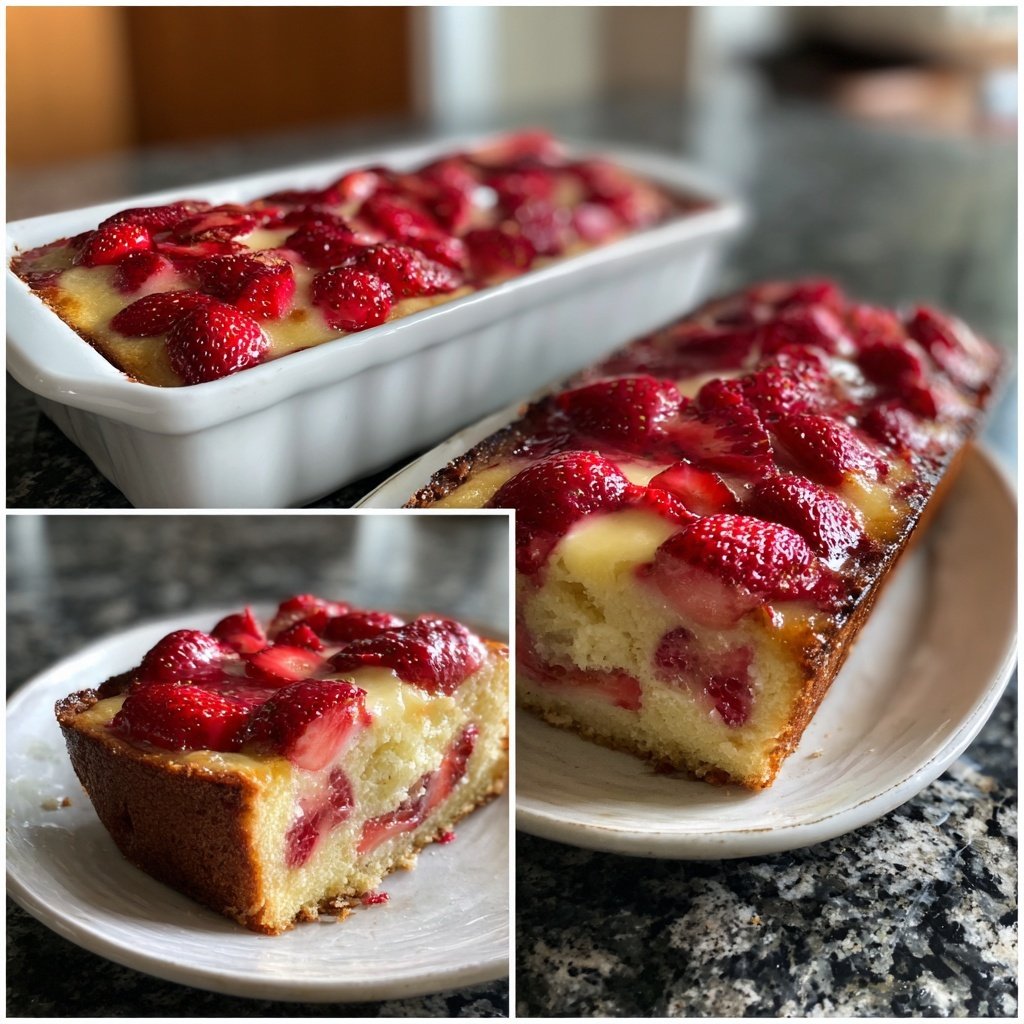 Erdbeer Pudding Kuchen Vom Blech