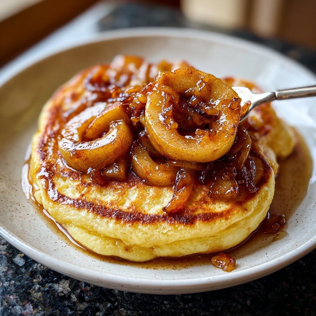 Pfannkuchen mit Apfelringen