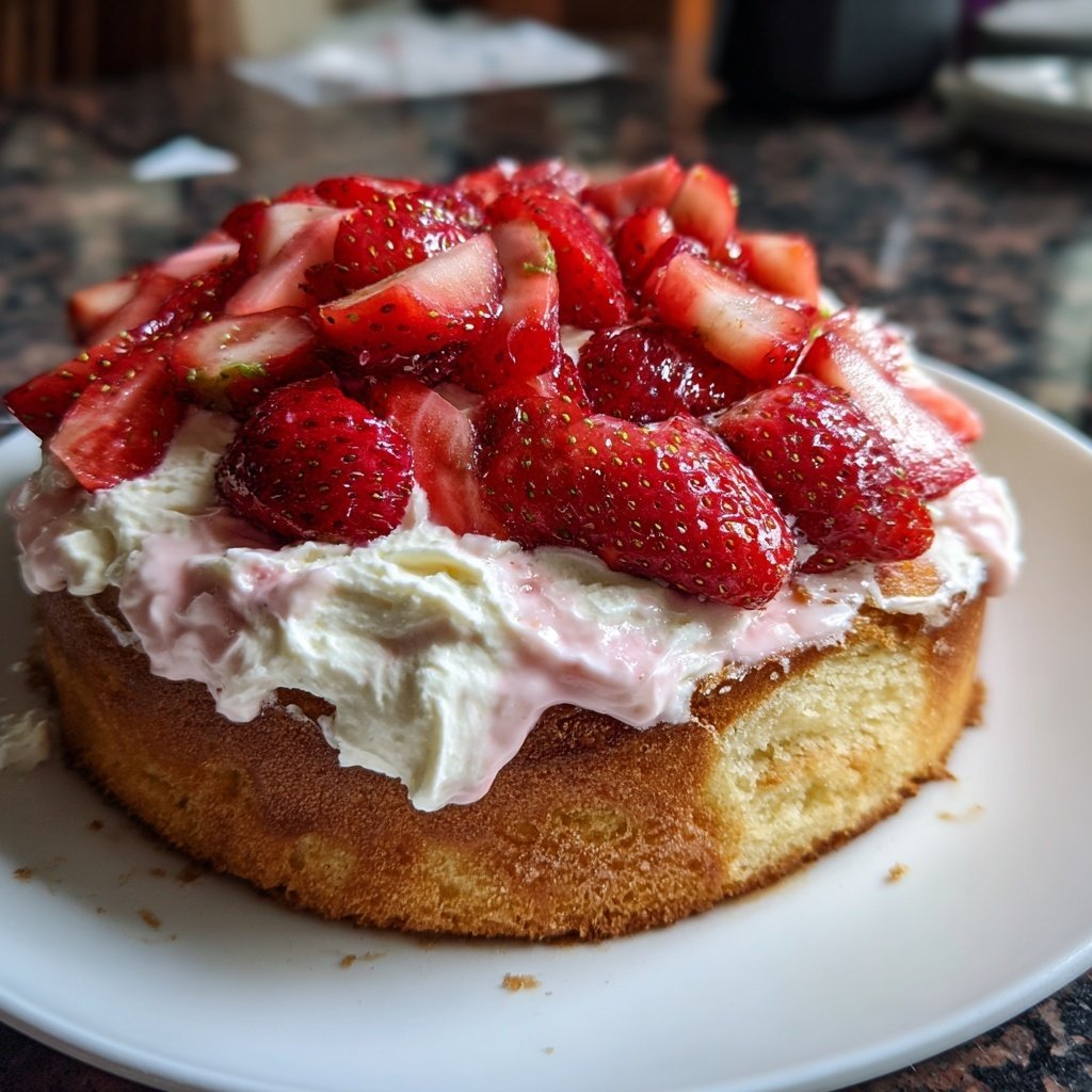 Erdbeerkuchen Mit Schmand