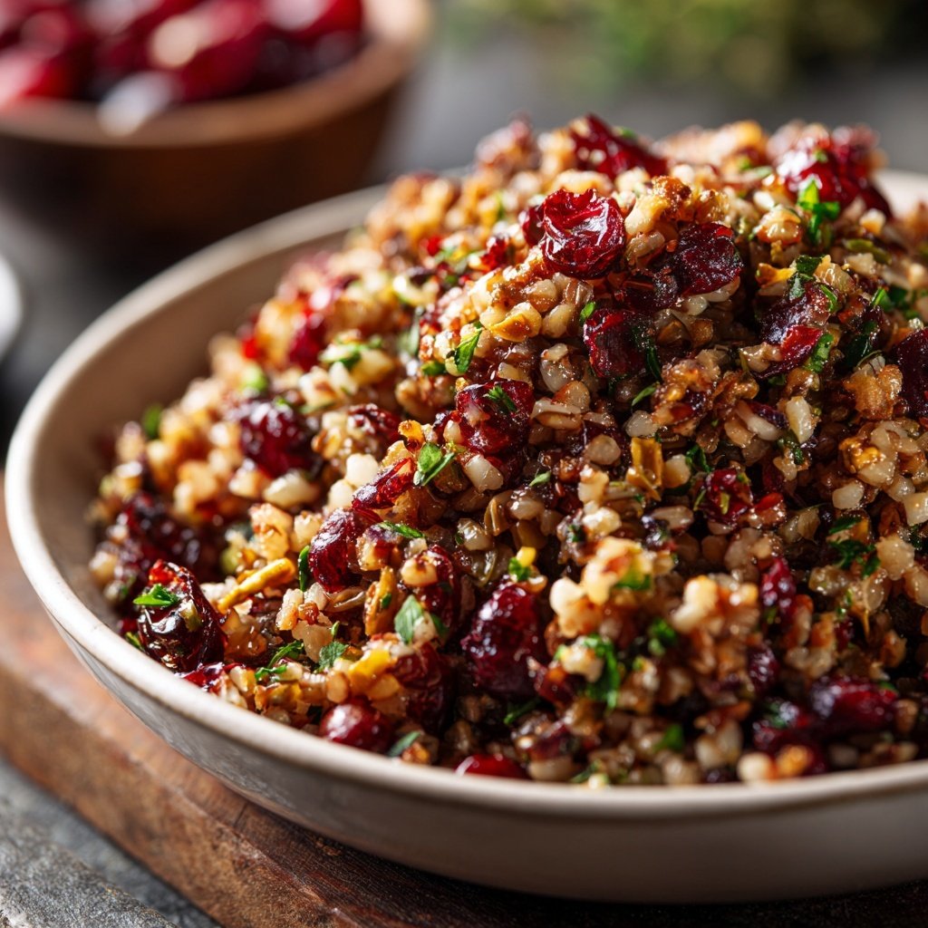 Herbstlicher Getreidesalat mit Cranberries