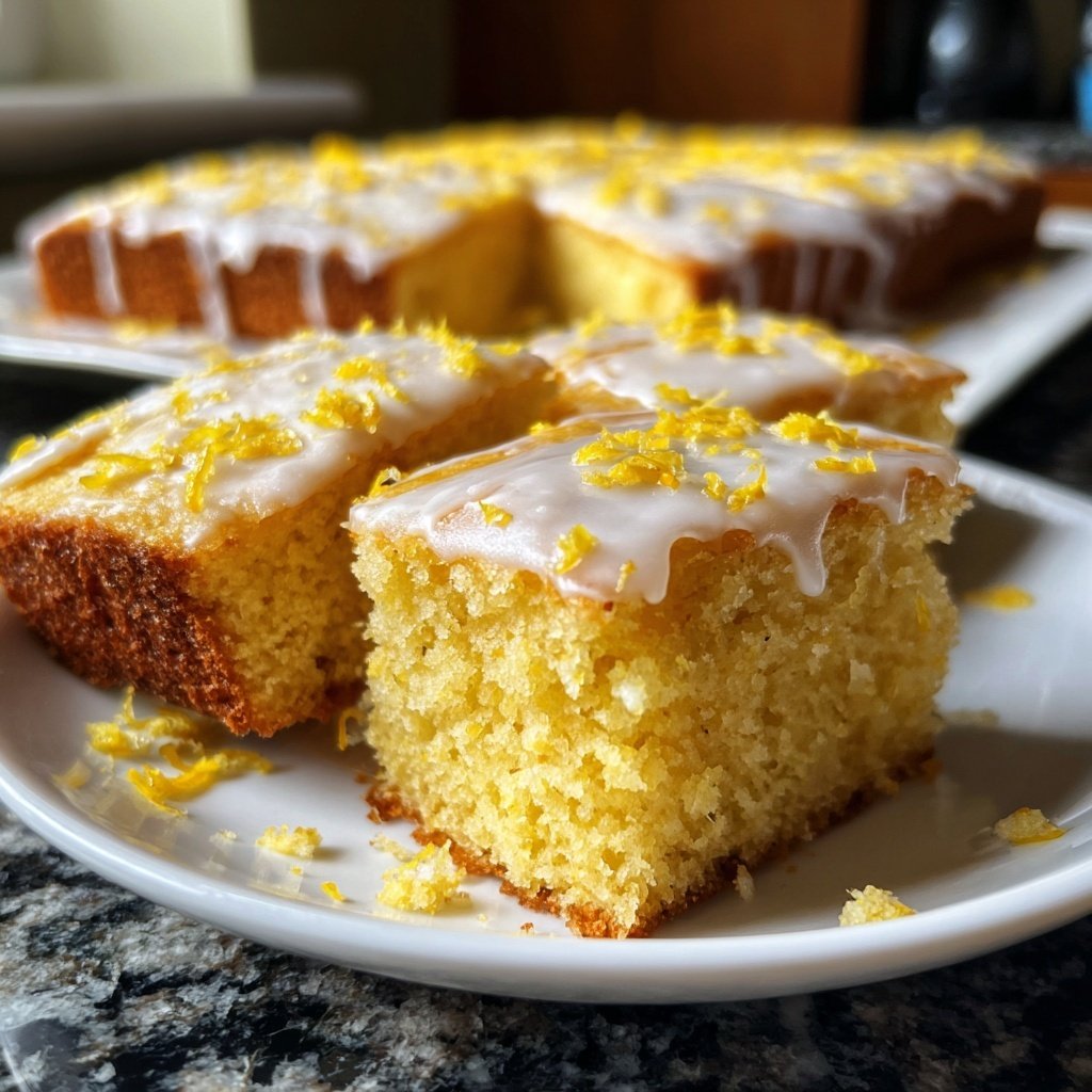 Zitronenkuchen mit Joghurtglasur