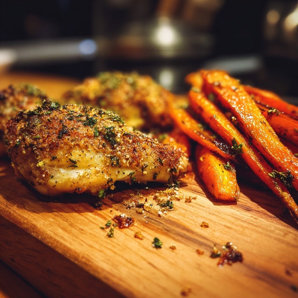 Kalorienarmes Hähnchen Mit Ofen Karotten