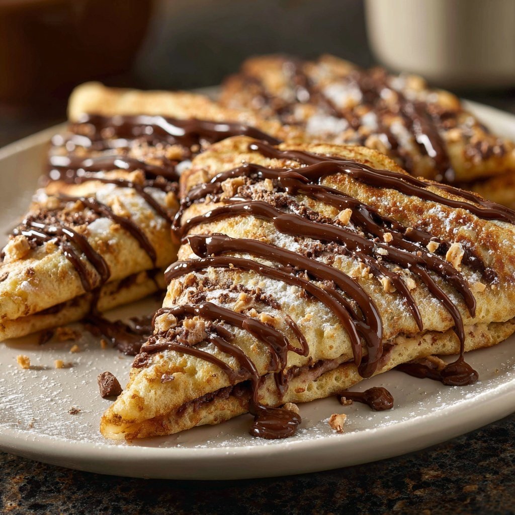 Pfannkuchen mit Schokostreifen