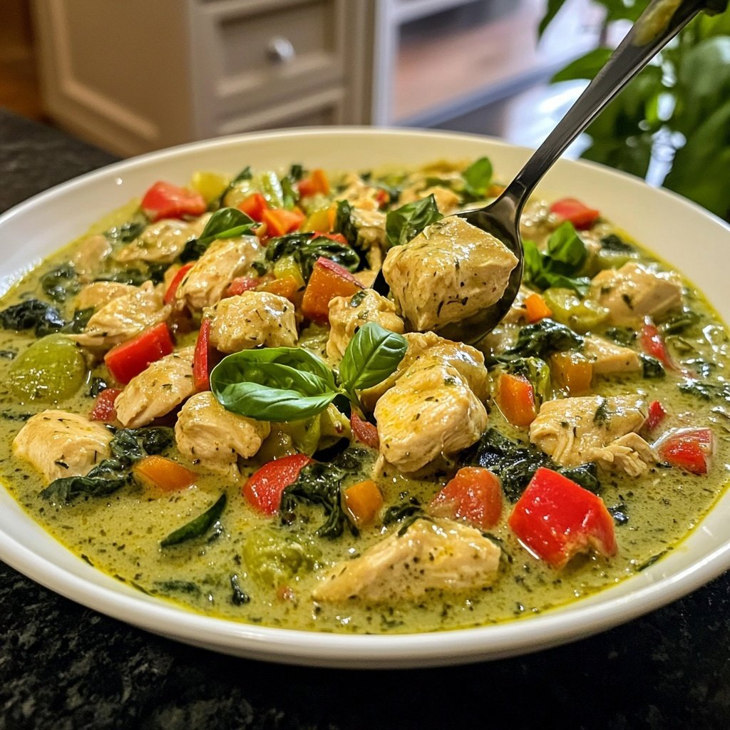 Thailändisches Grünes Curry mit Hähnchen