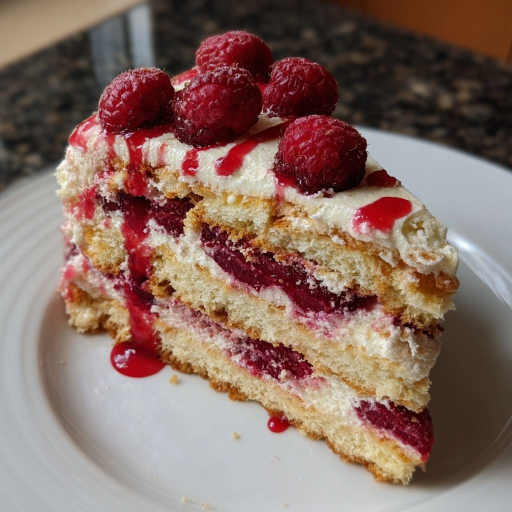 Rosa Tiramisu mit Himbeeren