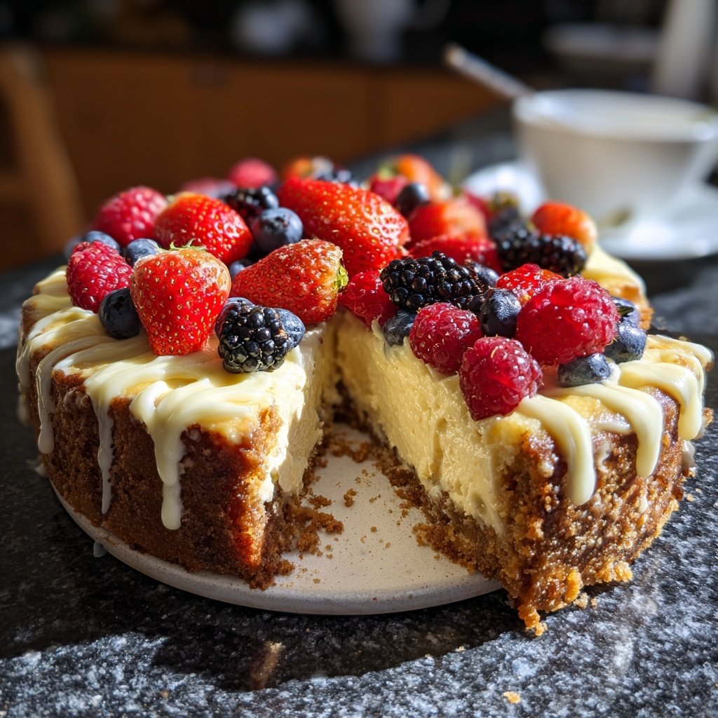 Käsekuchen mit Zitronen-Frischkäse-Creme